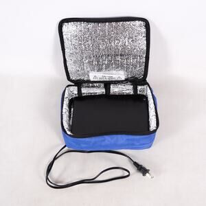 Hot Logic Mini Portable Oven Food Warmer Electric Lunch Box Heater Blue